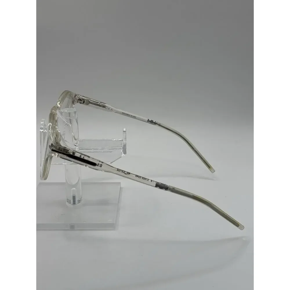 ROKA Eyeglasses E7000-0348 Clear Transparent Round Frames 48-20-135